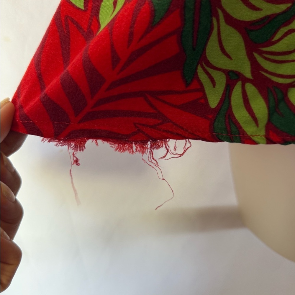 Papaya Red Ruffled Puff Sleeve Blouse - Picture 4 of 6